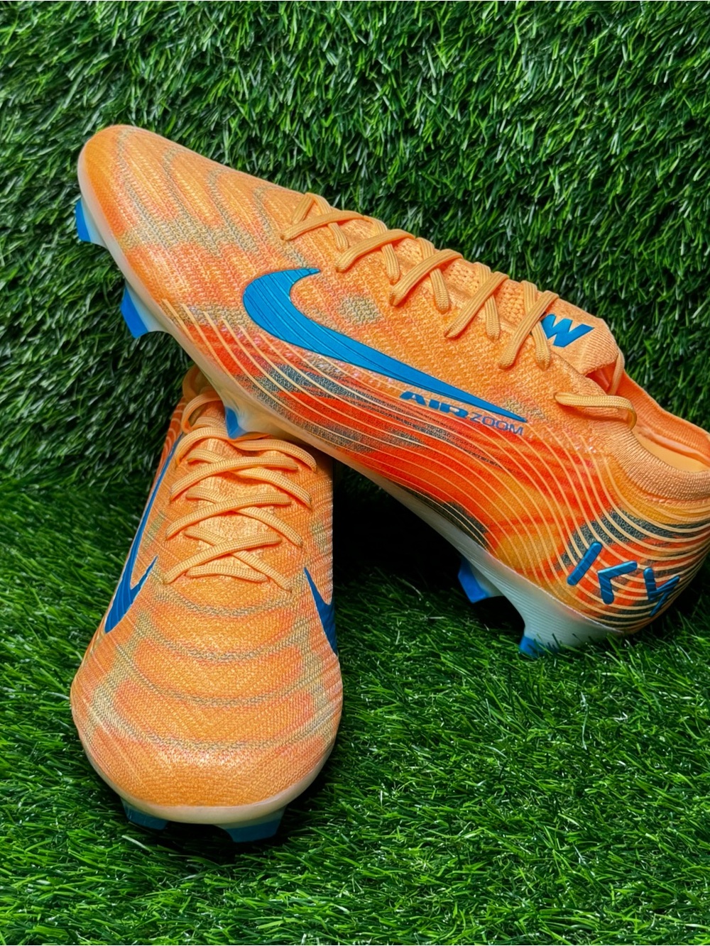 Size 13 - Mens Nike Mercurial Vapor 16 Elite KM FG Melon Blue Soccer FQ8683-801